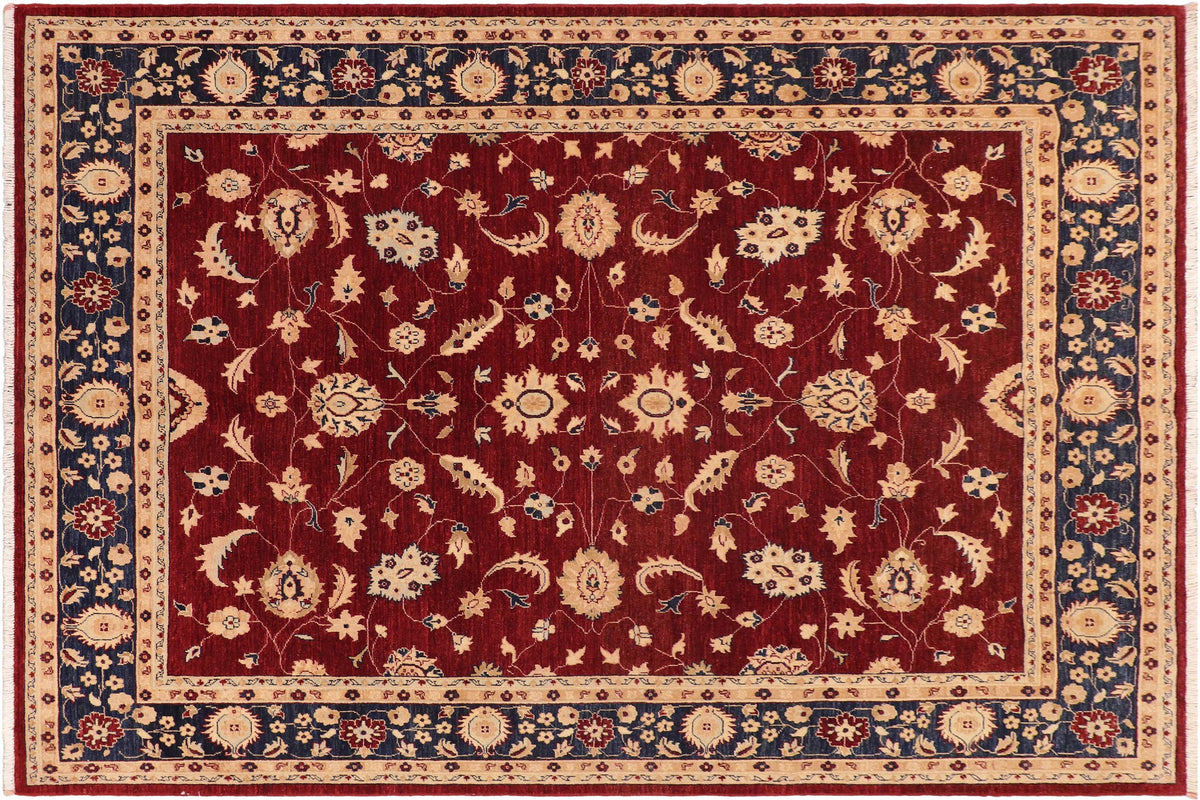 handmade Traditional Kafkaz Red Blue Hand Knotted RECTANGLE 100% WOOL area rug 8x10