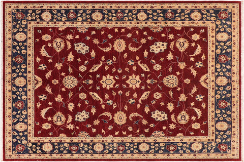 handmade Traditional Kafkaz Red Blue Hand Knotted RECTANGLE 100% WOOL area rug 8x10