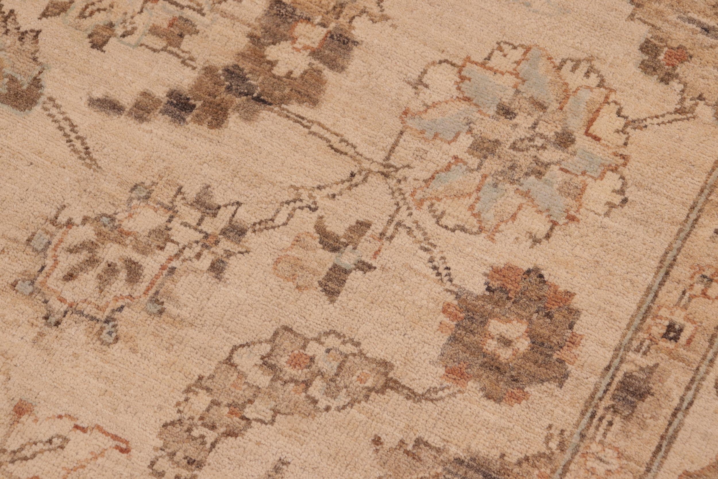 handmade Transitional Kafkaz Tan Brown Hand Knotted RECTANGLE 100% WOOL area rug 8' x 10'