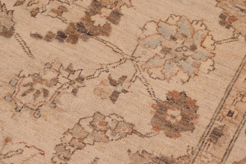 handmade Transitional Kafkaz Tan Brown Hand Knotted RECTANGLE 100% WOOL area rug 8' x 10'