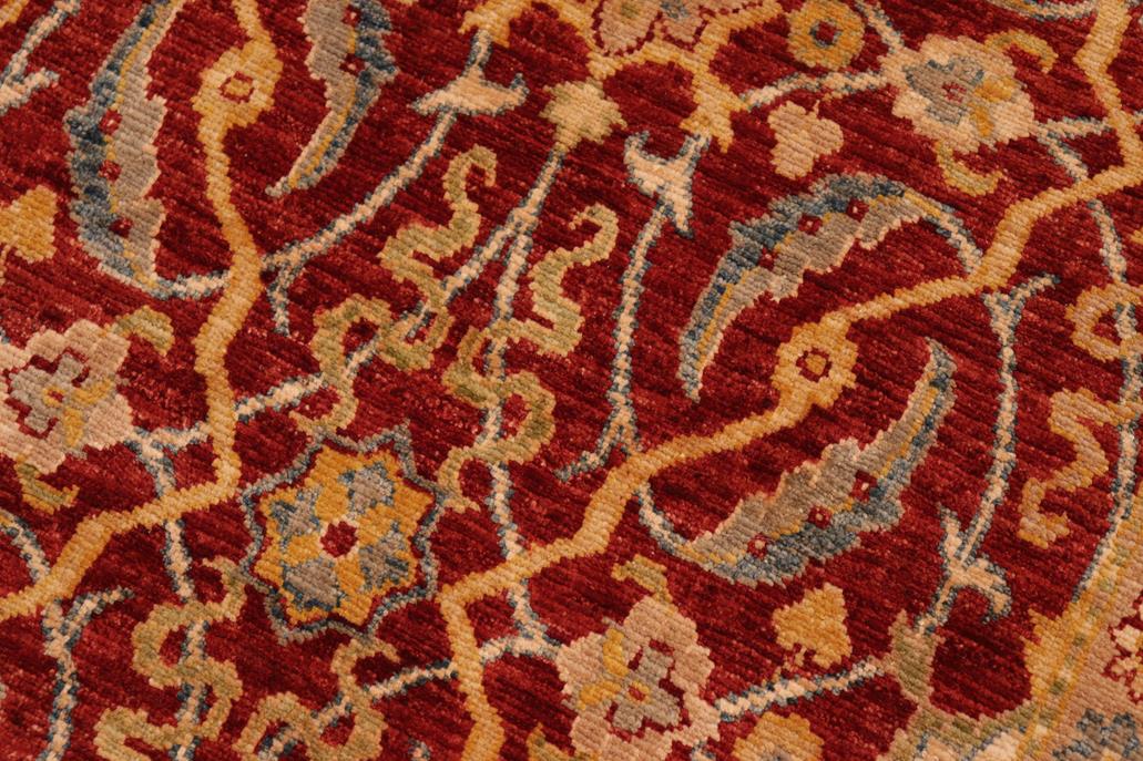 handmade Transitional Kafkaz Rust Blue Hand Knotted RECTANGLE 100% WOOL area rug 8X10