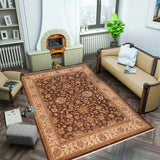 handmade Traditional Kafkaz Brown Beige Hand Knotted RECTANGLE 100% WOOL area rug 8 x 10