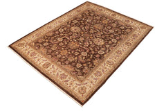 handmade Traditional Kafkaz Brown Beige Hand Knotted RECTANGLE 100% WOOL area rug 8X10