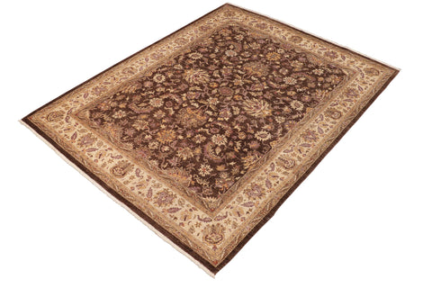 handmade Traditional Kafkaz Brown Beige Hand Knotted RECTANGLE 100% WOOL area rug 8x10