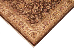 handmade Traditional Kafkaz Brown Beige Hand Knotted RECTANGLE 100% WOOL area rug 8X10