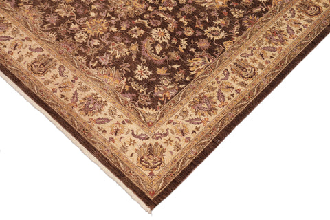 handmade Traditional Kafkaz Brown Beige Hand Knotted RECTANGLE 100% WOOL area rug 8x10