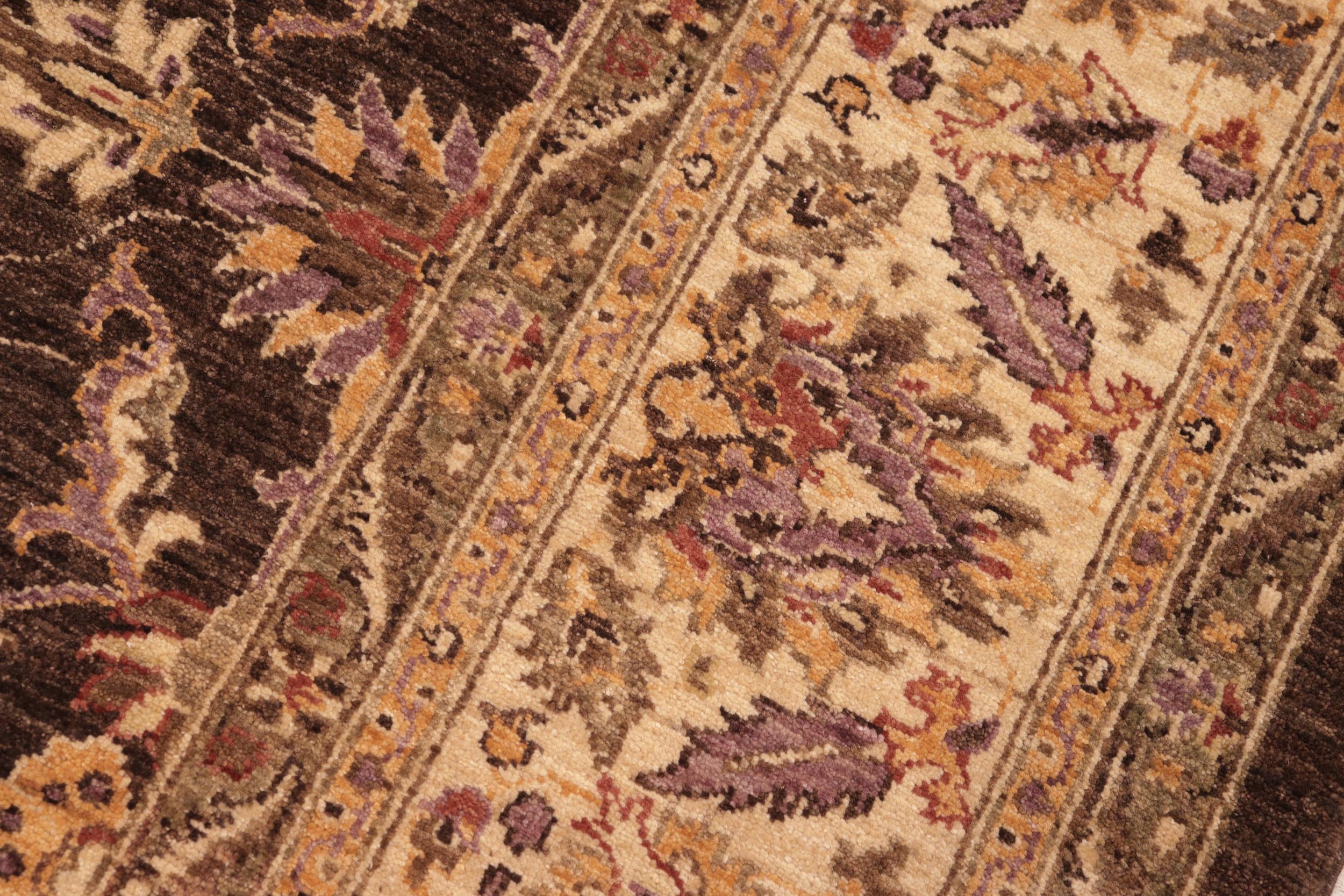 handmade Traditional Kafkaz Brown Beige Hand Knotted RECTANGLE 100% WOOL area rug 8x10