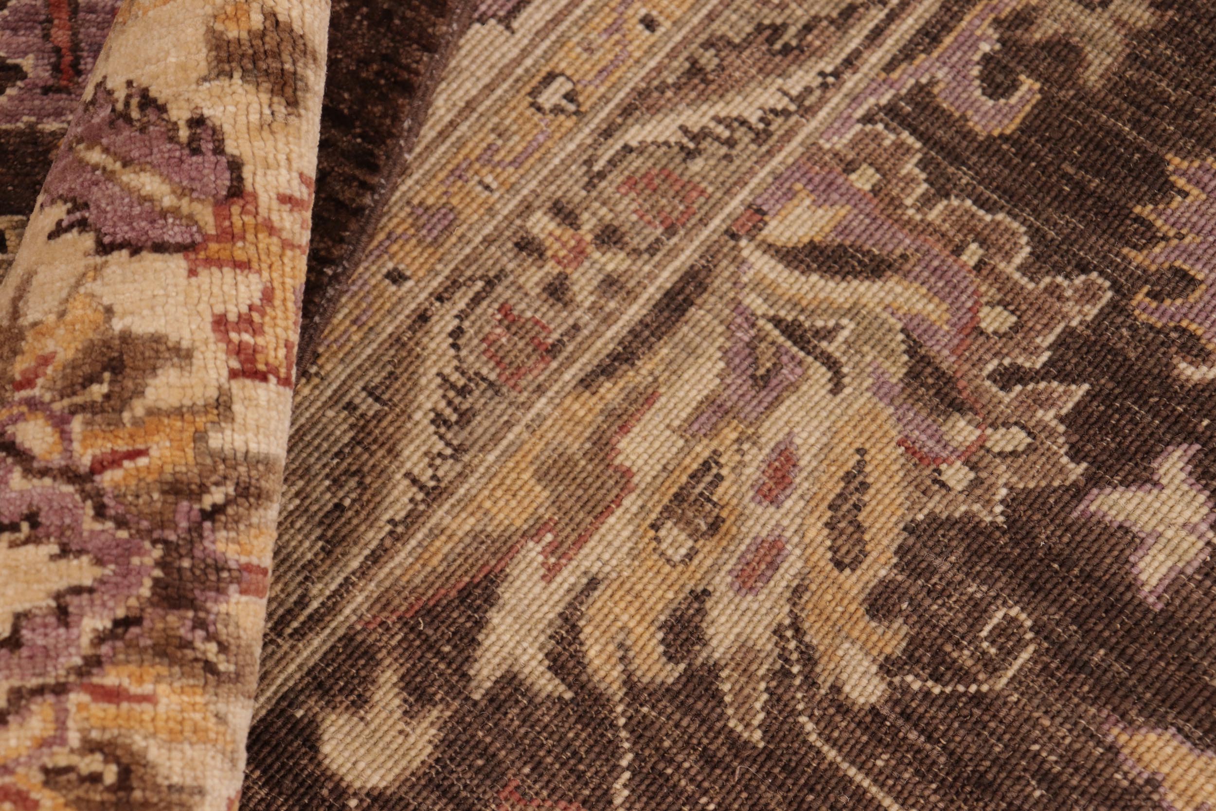 handmade Traditional Kafkaz Brown Beige Hand Knotted RECTANGLE 100% WOOL area rug 8x10