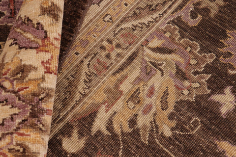 handmade Traditional Kafkaz Brown Beige Hand Knotted RECTANGLE 100% WOOL area rug 8x10