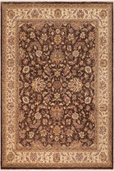 handmade Traditional Kafkaz Brown Beige Hand Knotted RECTANGLE 100% WOOL area rug 8X10