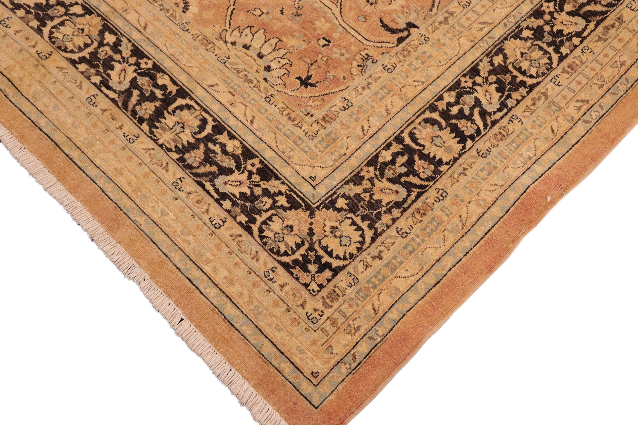 handmade Transitional Kafkaz Brown Charcoal Hand Knotted RECTANGLE 100% WOOL area rug 8x10