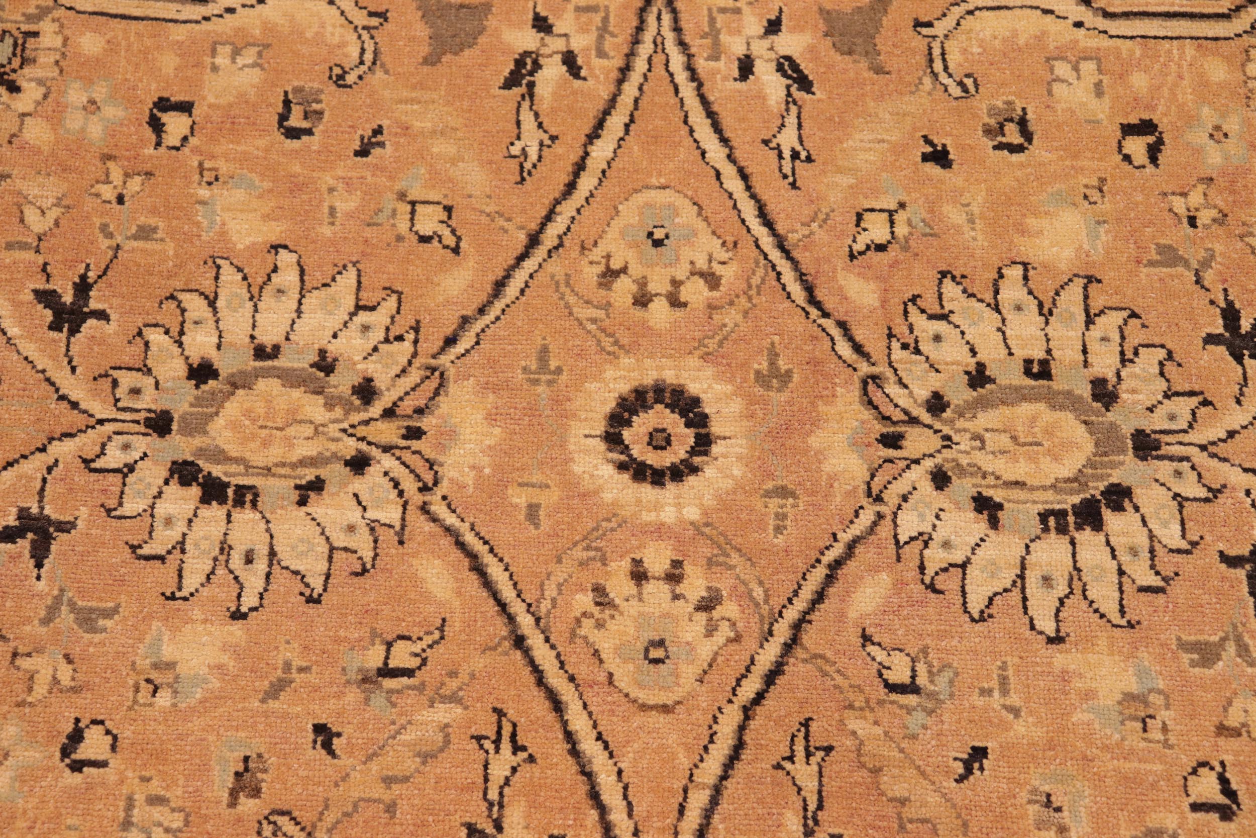 handmade Transitional Kafkaz Brown Charcoal Hand Knotted RECTANGLE 100% WOOL area rug 8x10