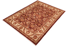 handmade Traditional Kafkaz Brown Ivory Hand Knotted RECTANGLE 100% WOOL area rug 8X10