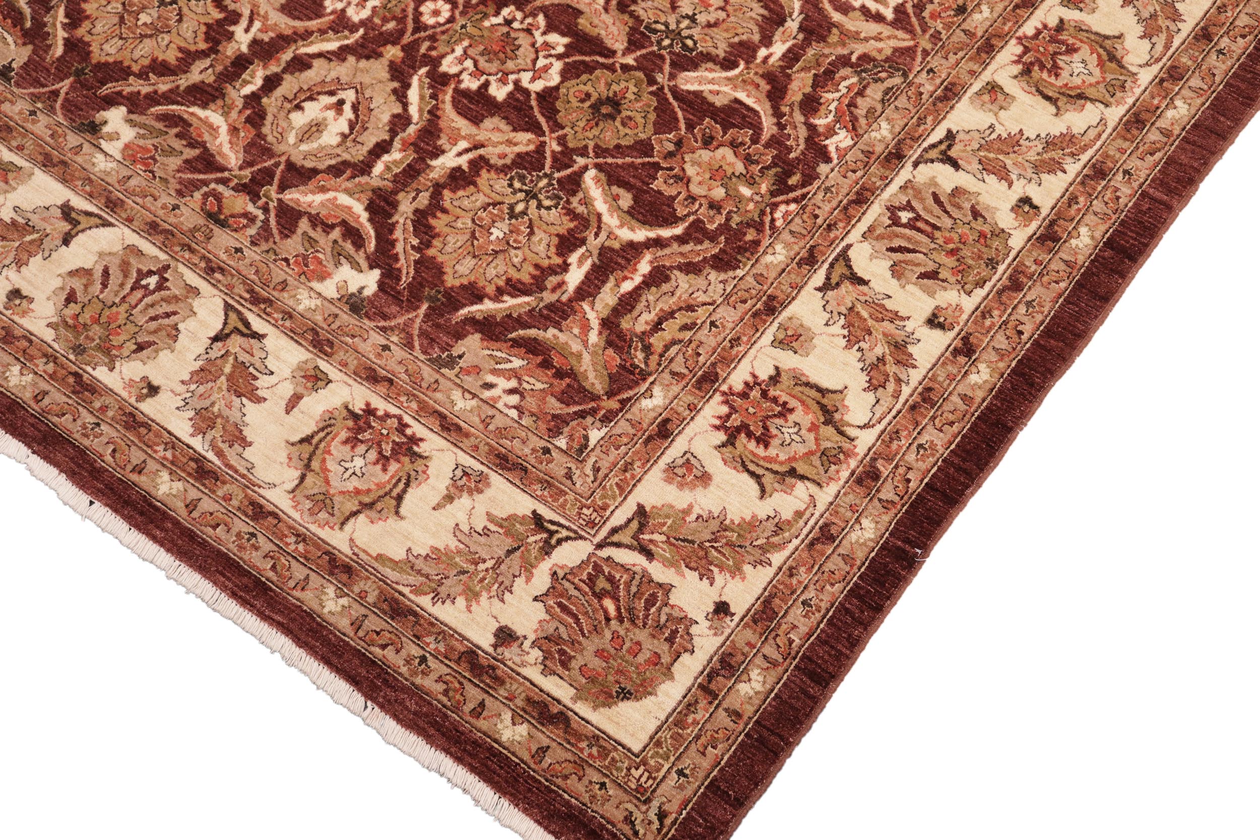 handmade Traditional Kafkaz Brown Ivory Hand Knotted RECTANGLE 100% WOOL area rug 8x10