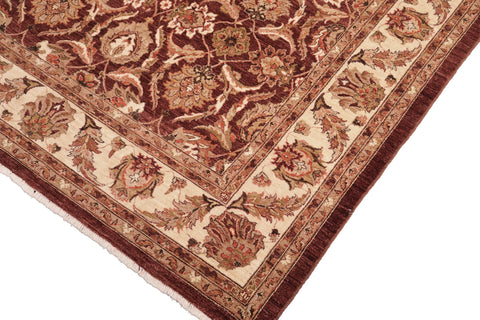 handmade Traditional Kafkaz Brown Ivory Hand Knotted RECTANGLE 100% WOOL area rug 8x10