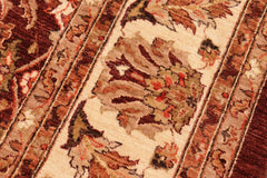 handmade Traditional Kafkaz Brown Ivory Hand Knotted RECTANGLE 100% WOOL area rug 8X10