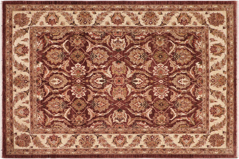 handmade Traditional Kafkaz Brown Ivory Hand Knotted RECTANGLE 100% WOOL area rug 8x10