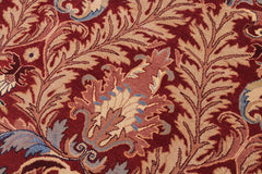 handmade Traditional Lahore Red Red Hand Knotted RECTANGLE 100% WOOL area rug 9'X12'