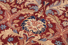 handmade Traditional Lahore Red Red Hand Knotted RECTANGLE 100% WOOL area rug 9'X12'