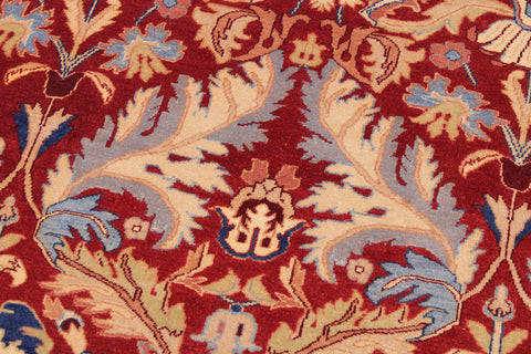 handmade Traditional Lahore Red Red Hand Knotted RECTANGLE 100% WOOL area rug 9' x 12'