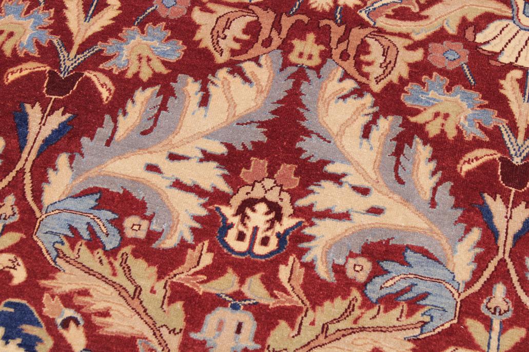 handmade Traditional Lahore Red Red Hand Knotted RECTANGLE 100% WOOL area rug 9'X12'