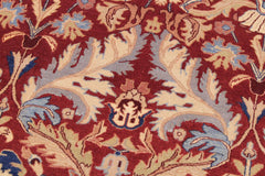 handmade Traditional Lahore Red Red Hand Knotted RECTANGLE 100% WOOL area rug 9'X12'