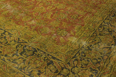 handmade Modern Vintage Rust Blue Hand Knotted RECTANGLE 100% WOOL area rug 10' x 13'