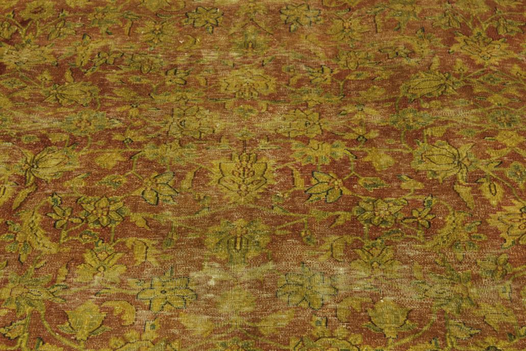 handmade Vintage Vintage Rust Blue Hand Knotted RECTANGLE 100% WOOL area rug 10x13