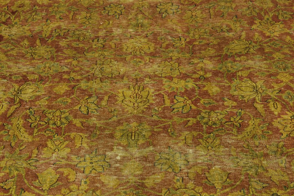 handmade Vintage Vintage Rust Blue Hand Knotted RECTANGLE 100% WOOL area rug 10x13