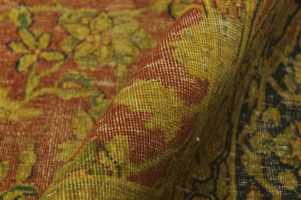 handmade Vintage Vintage Rust Blue Hand Knotted RECTANGLE 100% WOOL area rug 10x13