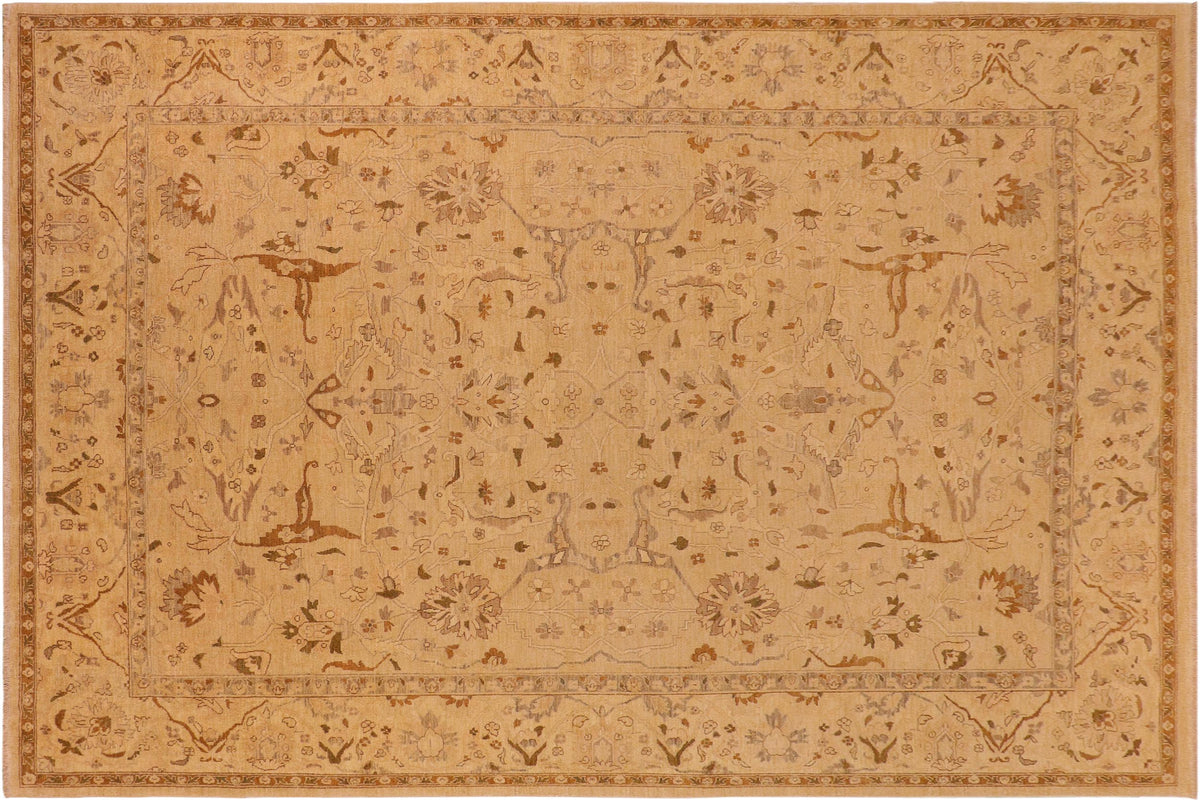 handmade Traditional Antique Tan Brown Hand Knotted RECTANGLE 100% WOOL area rug 10x14