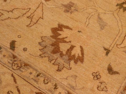 handmade Traditional Antique Tan Brown Hand Knotted RECTANGLE 100% WOOL area rug 10x14