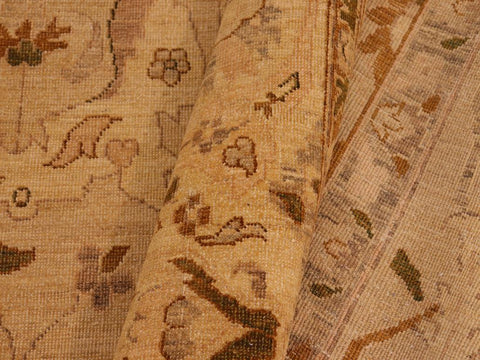 handmade Traditional Antique Tan Brown Hand Knotted RECTANGLE 100% WOOL area rug 10x14