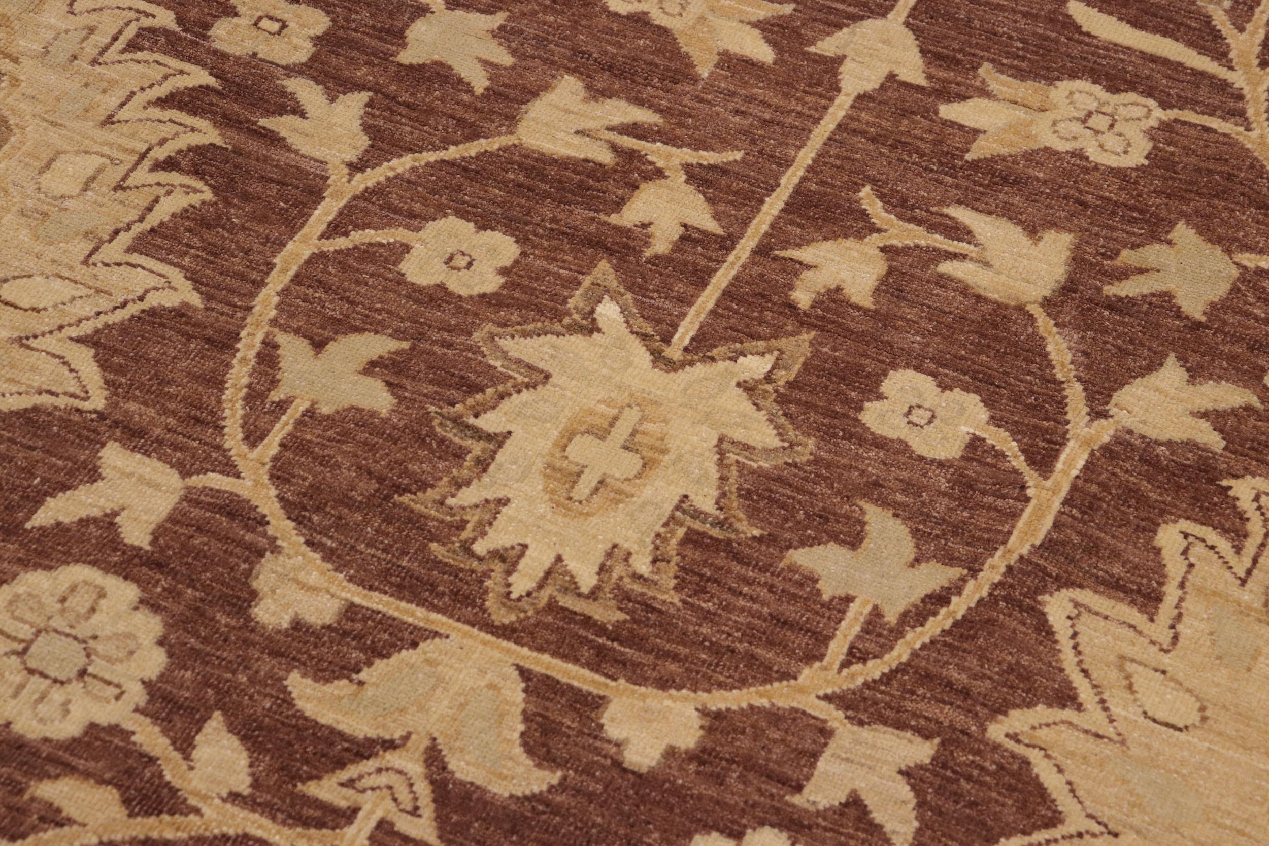 handmade Traditional Kafkaz Brown Tan Hand Knotted RECTANGLE 100% WOOL area rug 10x14