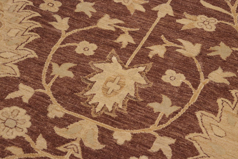 handmade Traditional Kafkaz Brown Tan Hand Knotted RECTANGLE 100% WOOL area rug 10x14