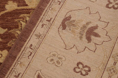 handmade Traditional Kafkaz Brown Tan Hand Knotted RECTANGLE 100% WOOL area rug 10X14