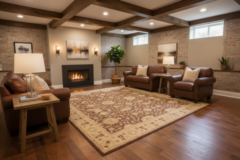 handmade Traditional Kafkaz Brown Tan Hand Knotted RECTANGLE 100% WOOL area rug 10x14