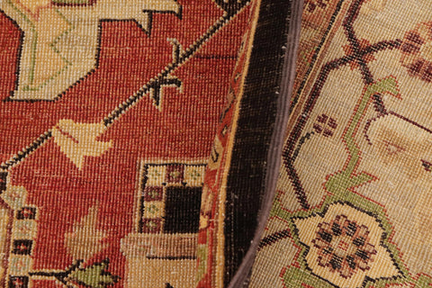 handmade Traditional Antique Brown Tan Hand Knotted RECTANGLE 100% WOOL area rug 9' x 12'