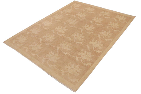 handmade Modern Kafkaz Lt. Brown Beige Hand Knotted RECTANGLE 100% WOOL area rug 9' x 11'