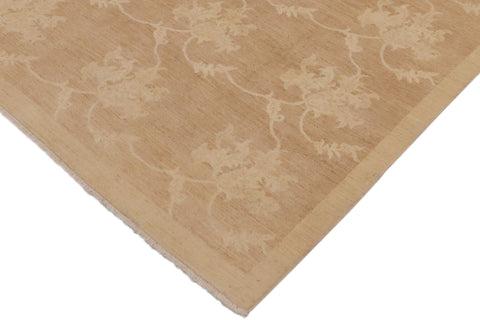 handmade Modern Kafkaz Lt. Brown Beige Hand Knotted RECTANGLE 100% WOOL area rug 9' x 11'