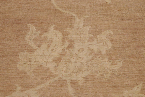 handmade Modern Kafkaz Lt. Brown Beige Hand Knotted RECTANGLE 100% WOOL area rug 9' x 11'