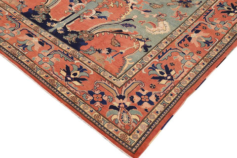 handmade Traditional Kafkaz Peach Peach Hand Knotted RECTANGLE 100% WOOL area rug 9X12