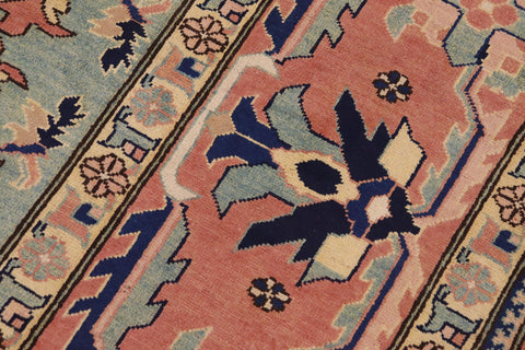 handmade Traditional Kafkaz Peach Peach Hand Knotted RECTANGLE 100% WOOL area rug 9x12