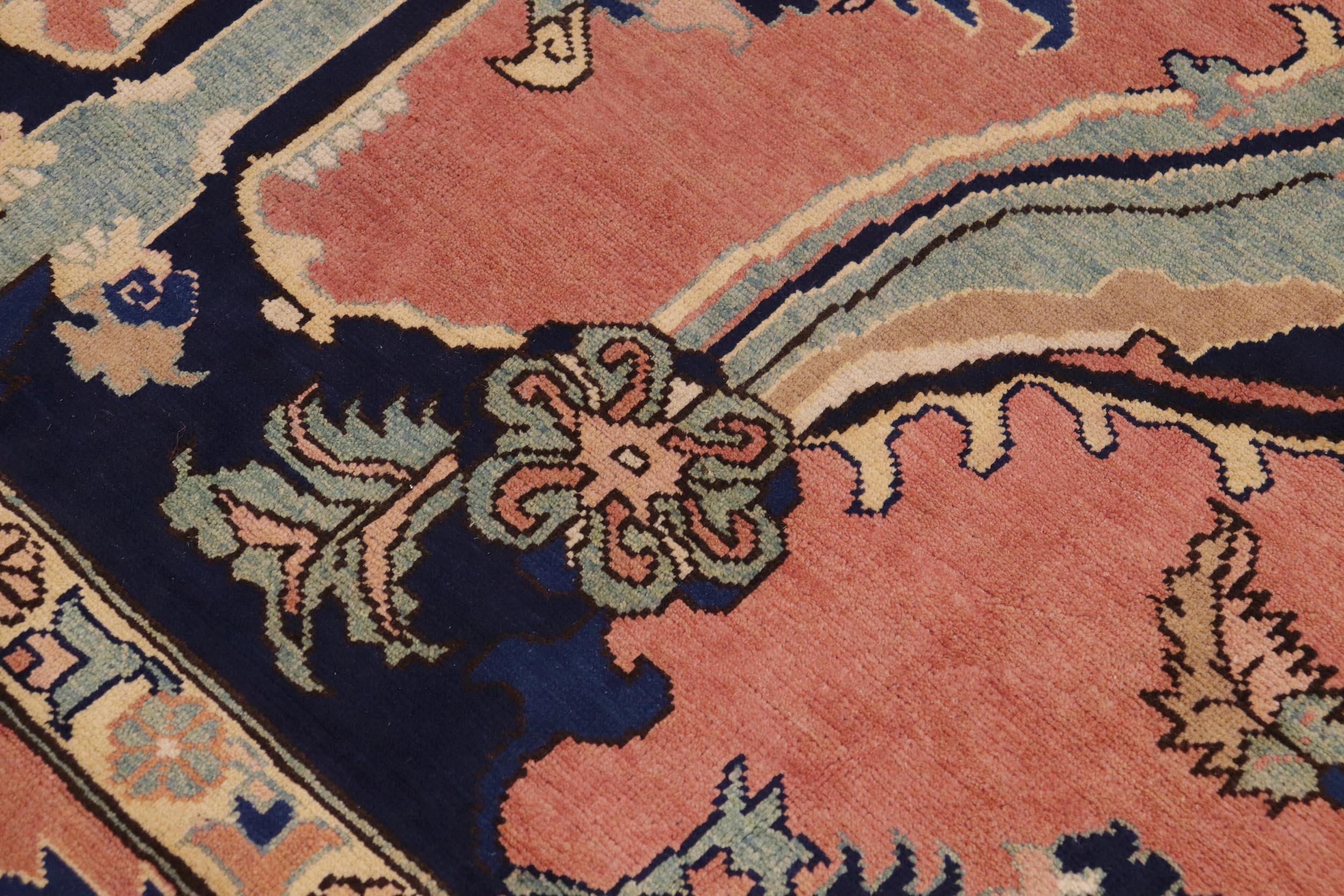 handmade Traditional Kafkaz Peach Peach Hand Knotted RECTANGLE 100% WOOL area rug 9x12