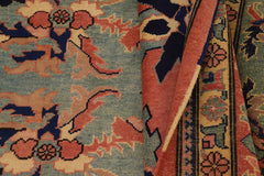 handmade Traditional Kafkaz Peach Peach Hand Knotted RECTANGLE 100% WOOL area rug 9X12