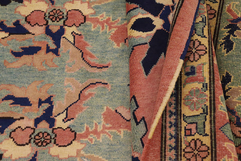 handmade Traditional Kafkaz Peach Peach Hand Knotted RECTANGLE 100% WOOL area rug 9x12