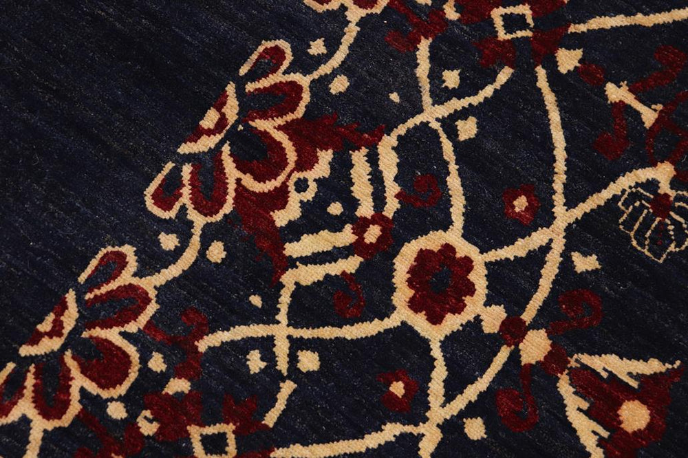 handmade Modern Kafkaz Blue Red Hand Knotted RECTANGLE 100% WOOL area rug 9X12