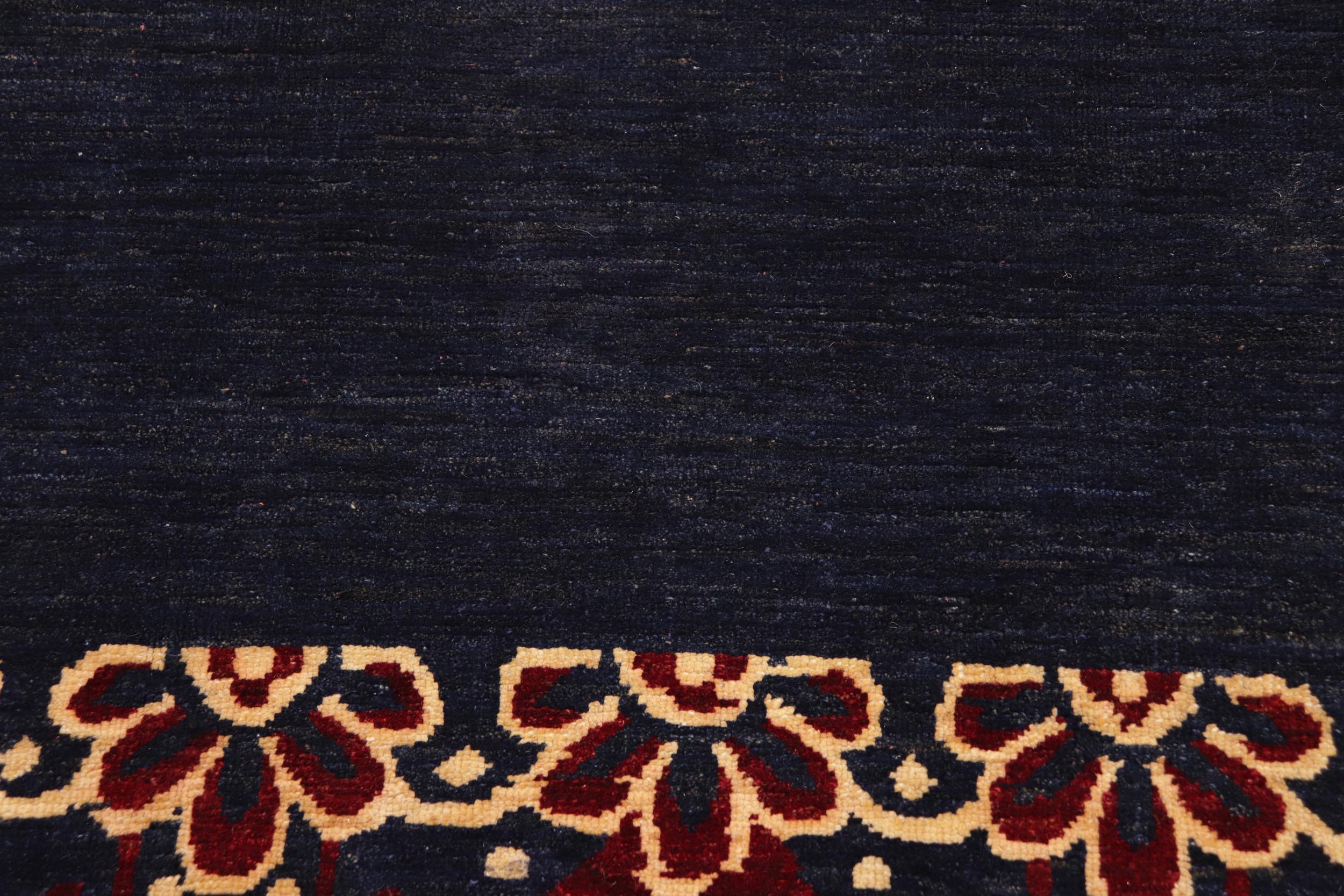 handmade Modern Kafkaz Blue Red Hand Knotted RECTANGLE 100% WOOL area rug 9' x 12'