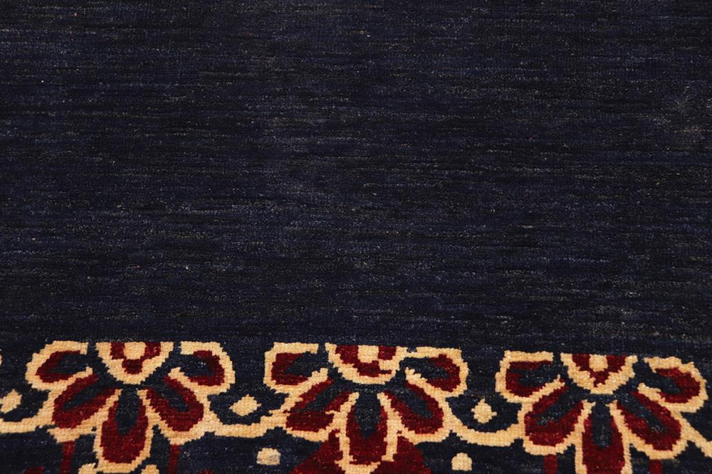 handmade Modern Kafkaz Blue Red Hand Knotted RECTANGLE 100% WOOL area rug 9X12