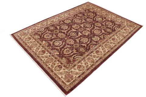 handmade Traditional Kafkaz Brown Beige Hand Knotted RECTANGLE 100% WOOL area rug 9x12